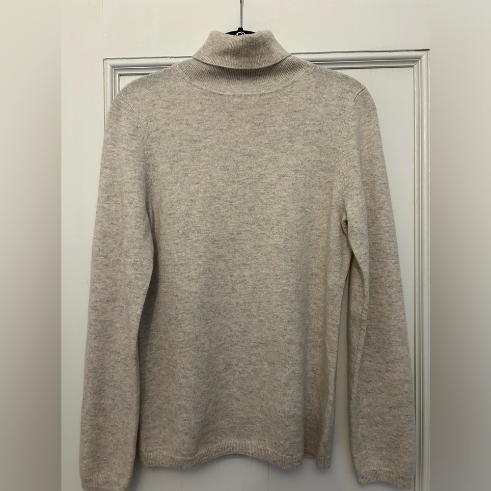 John Lewis Cashmere Turtleneck Sweater Grey size medium 10